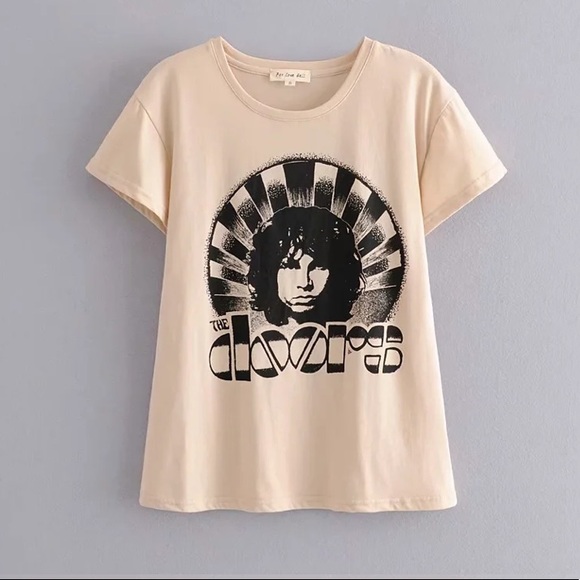 Cream Morrison The Doors Band Group Graphic Tee - Picture 3 of 4